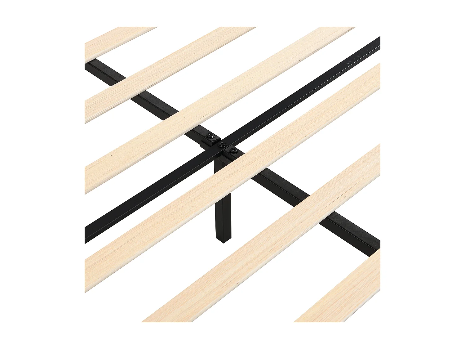 Gepolstertes Kinderbett 140x200 cm - mit Bank am Fußende - mit Lattenrost - Samt + Sperrholz - Rosa (ohne Matratze)