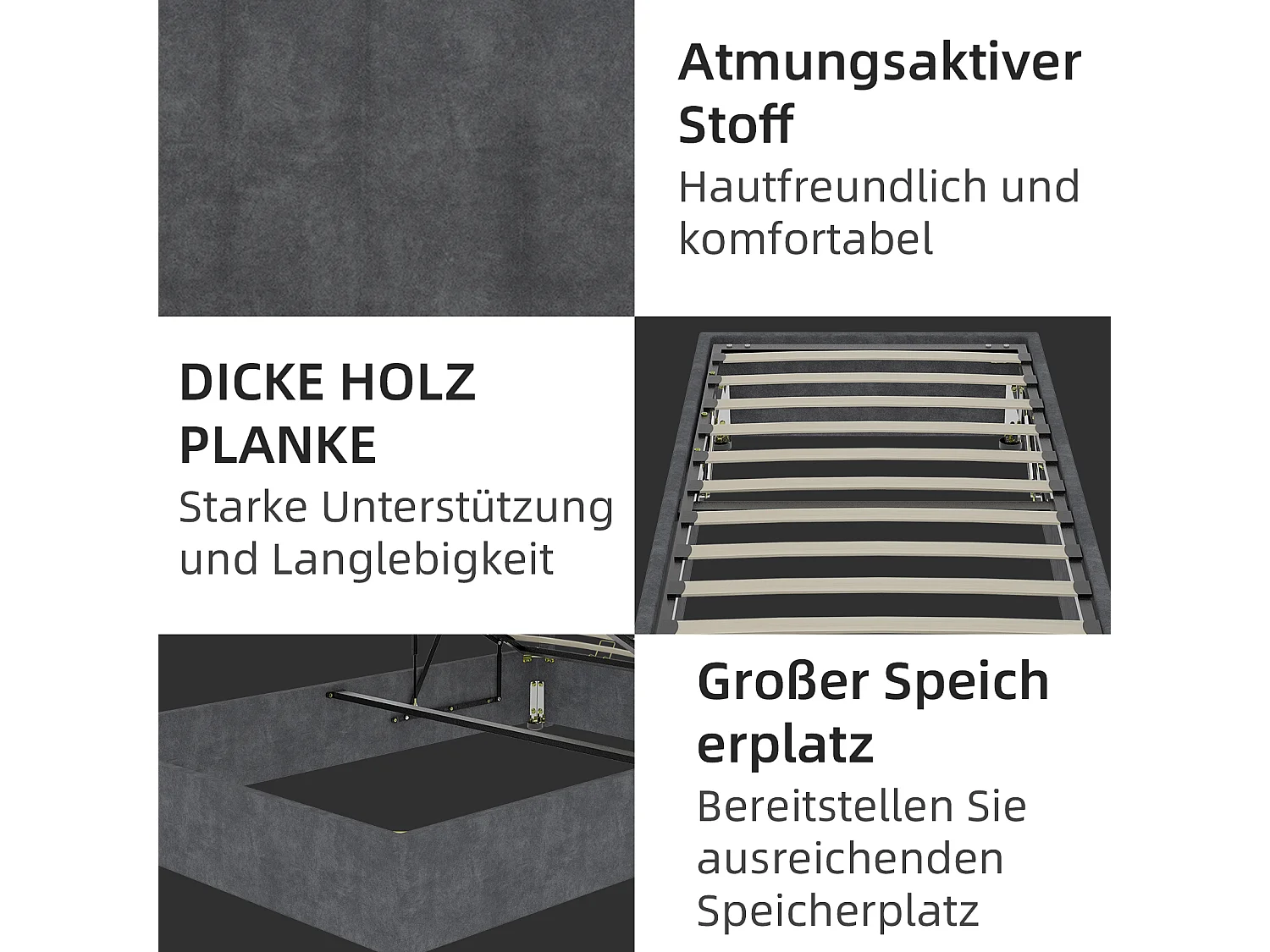 Nowoczesna rama łóżka 90x200 cm, szary welur, z podnośnikiem gazowym, meble nowoczesne, bez zagłówka i materaca