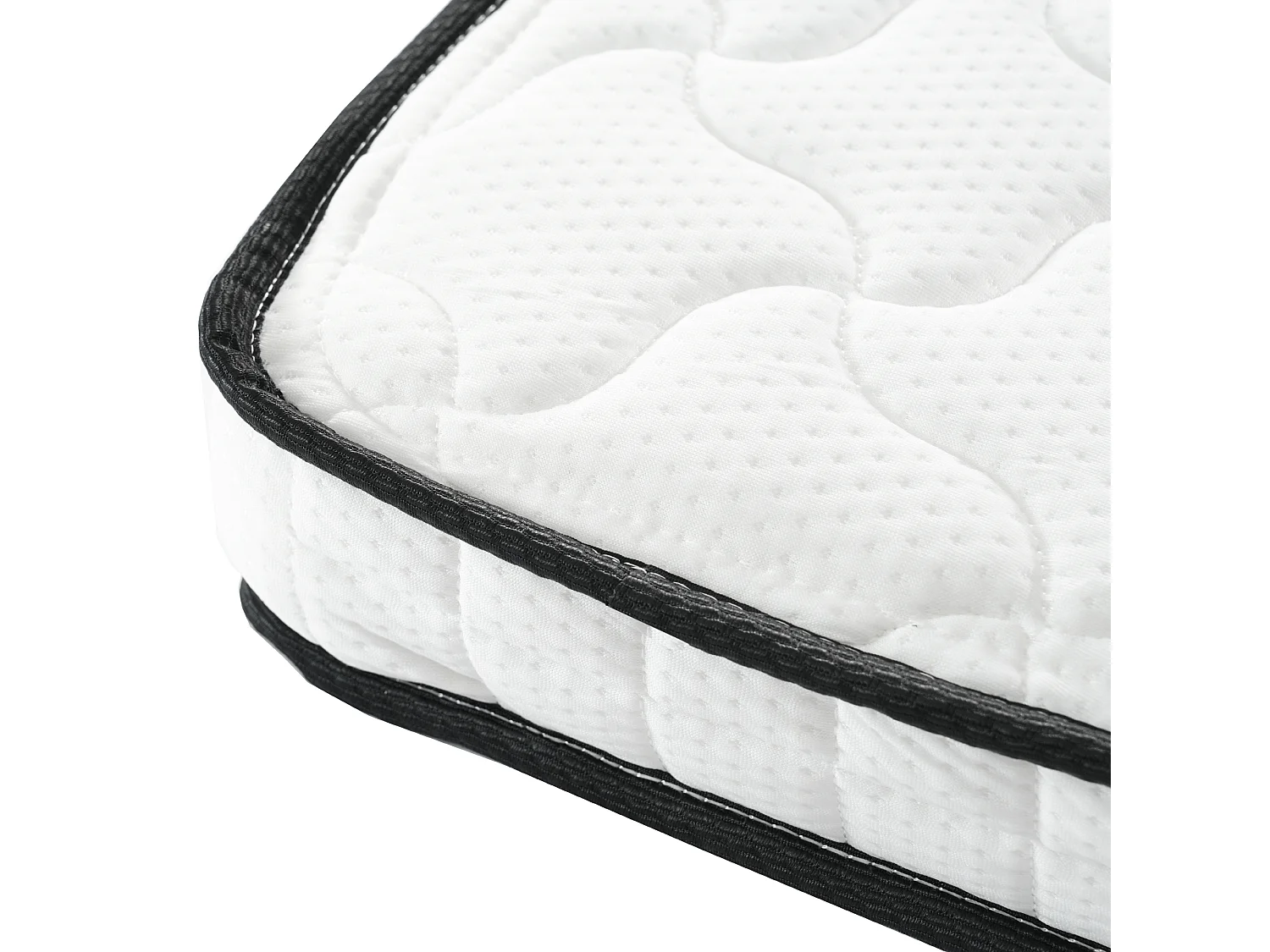 Matelas à ressorts 90 x 200 cm - 10 cm d'épaisseur - Fermeté H3 - Blanc
