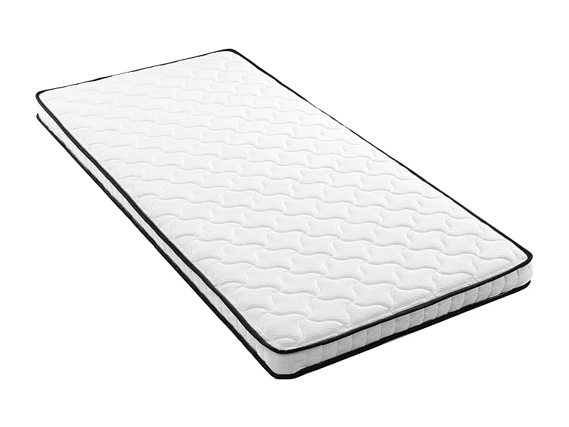 Matelas à ressorts 90 x 190 cm - 12 cm d'épaisseur - Fermeté H3 - Blanc