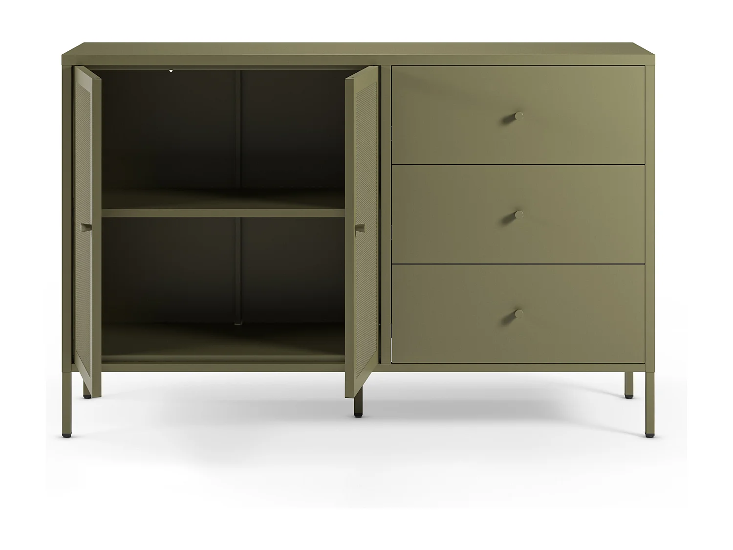 Buffet en metal vert kaki - Latem