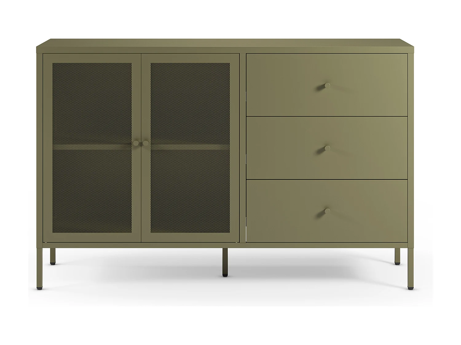 Buffet en metal vert kaki - Latem