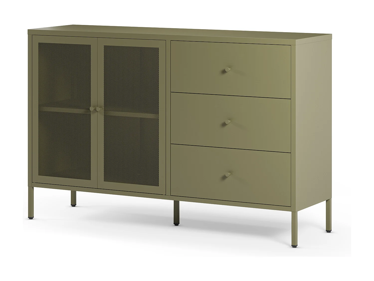 Buffet en metal vert kaki - Latem