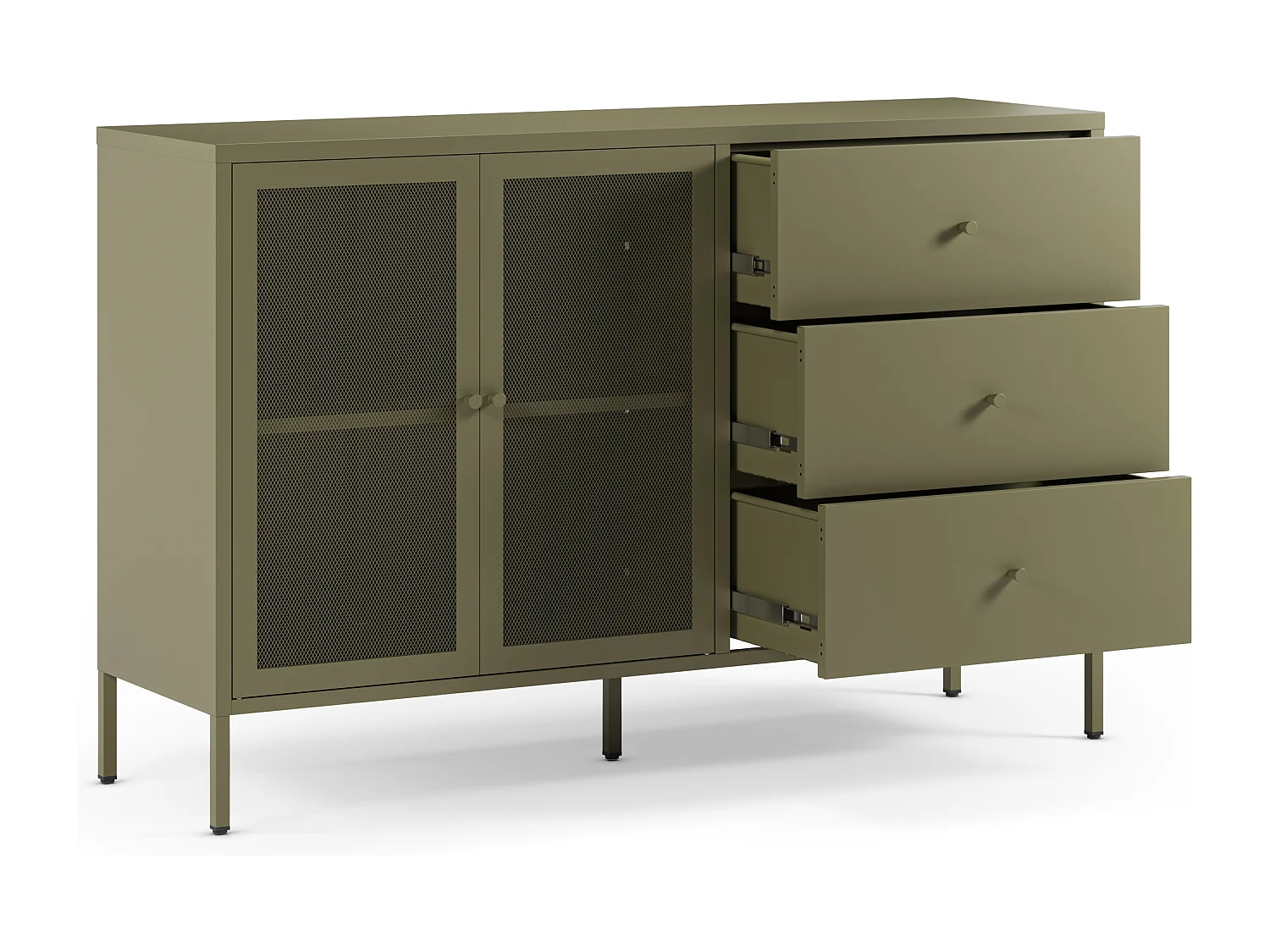 Dressoir Fayna - 140x40x90cm - Groen
