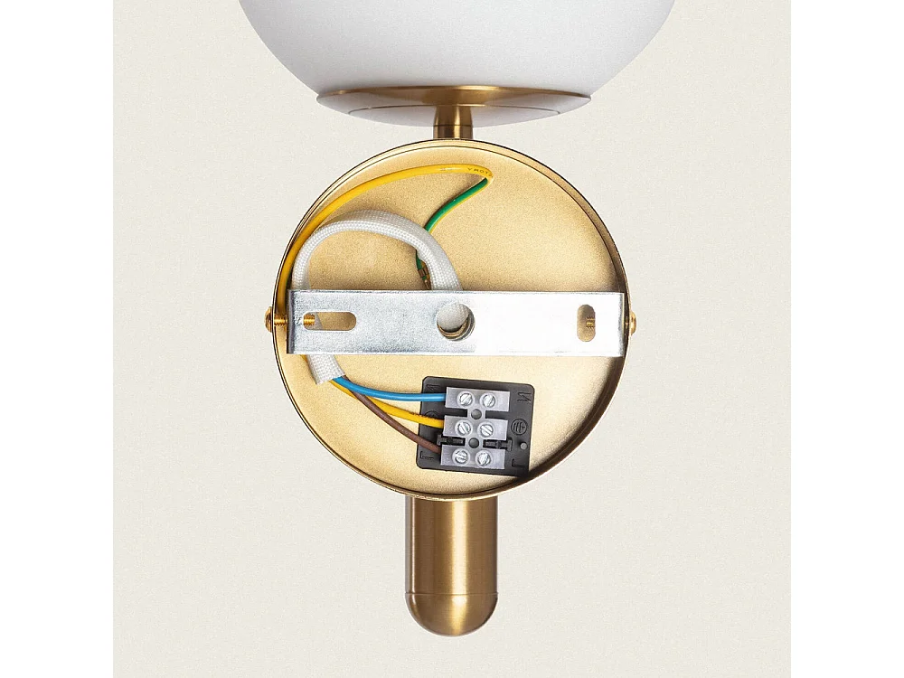 Tao - Applique murale en métal et verre  - Laiton