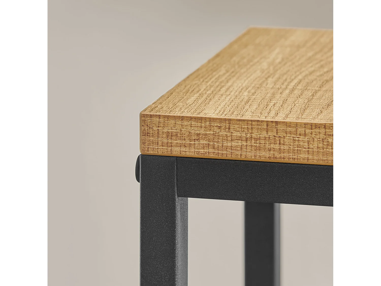 Support à fleurs Valora à 4 étagères, style industriel chêne noir, pour salon