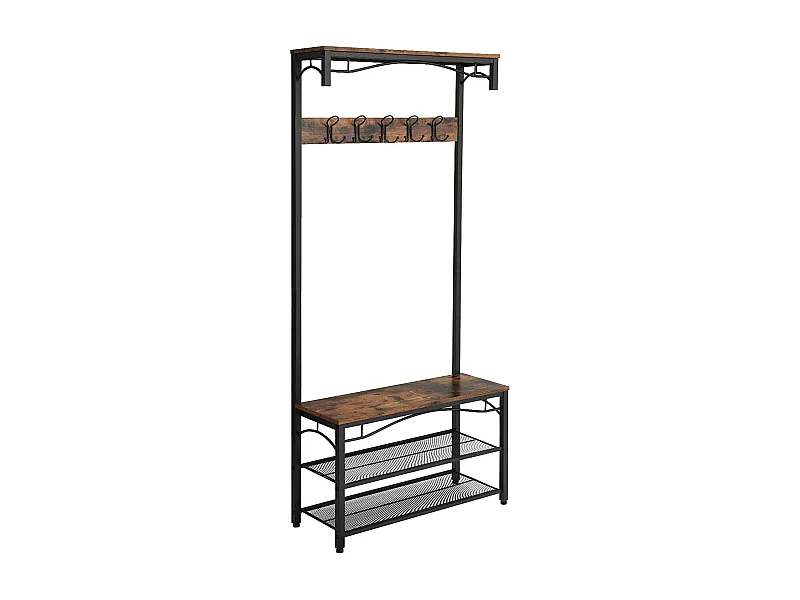 Valora Kleiderständer aus rustikalem braunem Metall für den Flur