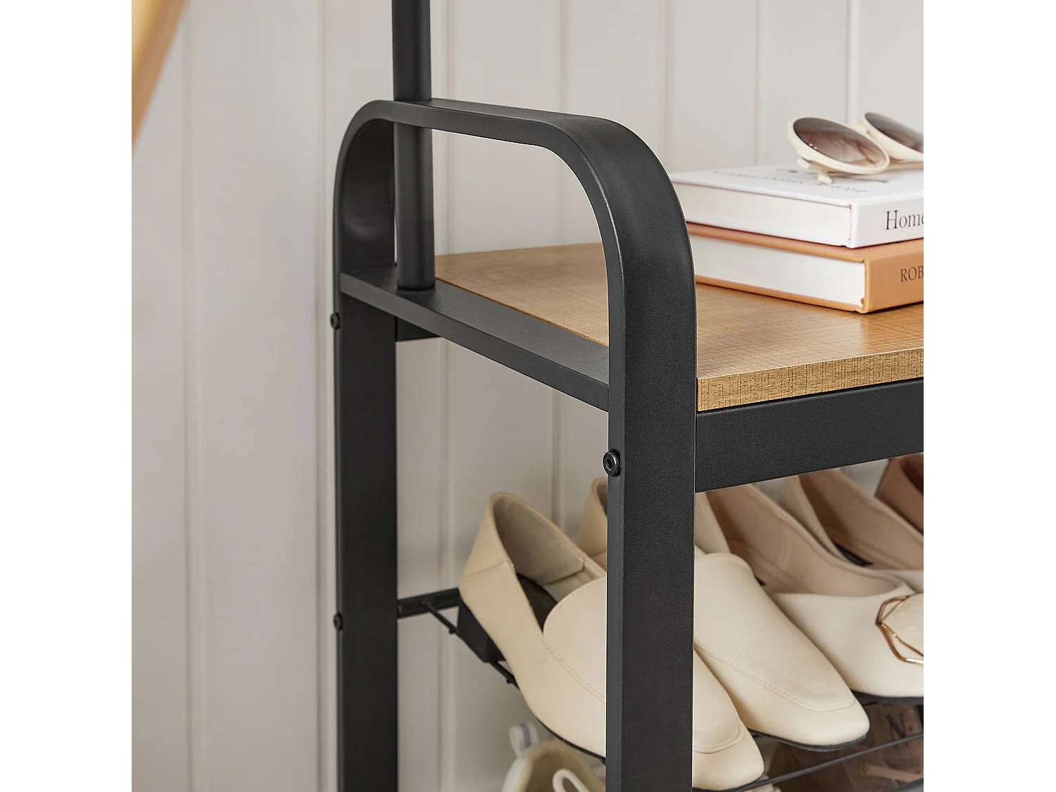 Valora Kleiderständer mit Schuhablagen für Flur und Garderobe