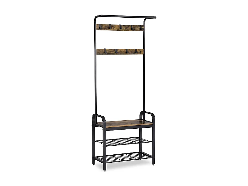 Valora Kleiderständer HSR40B Flurorganizer Rustikales Braun Metall