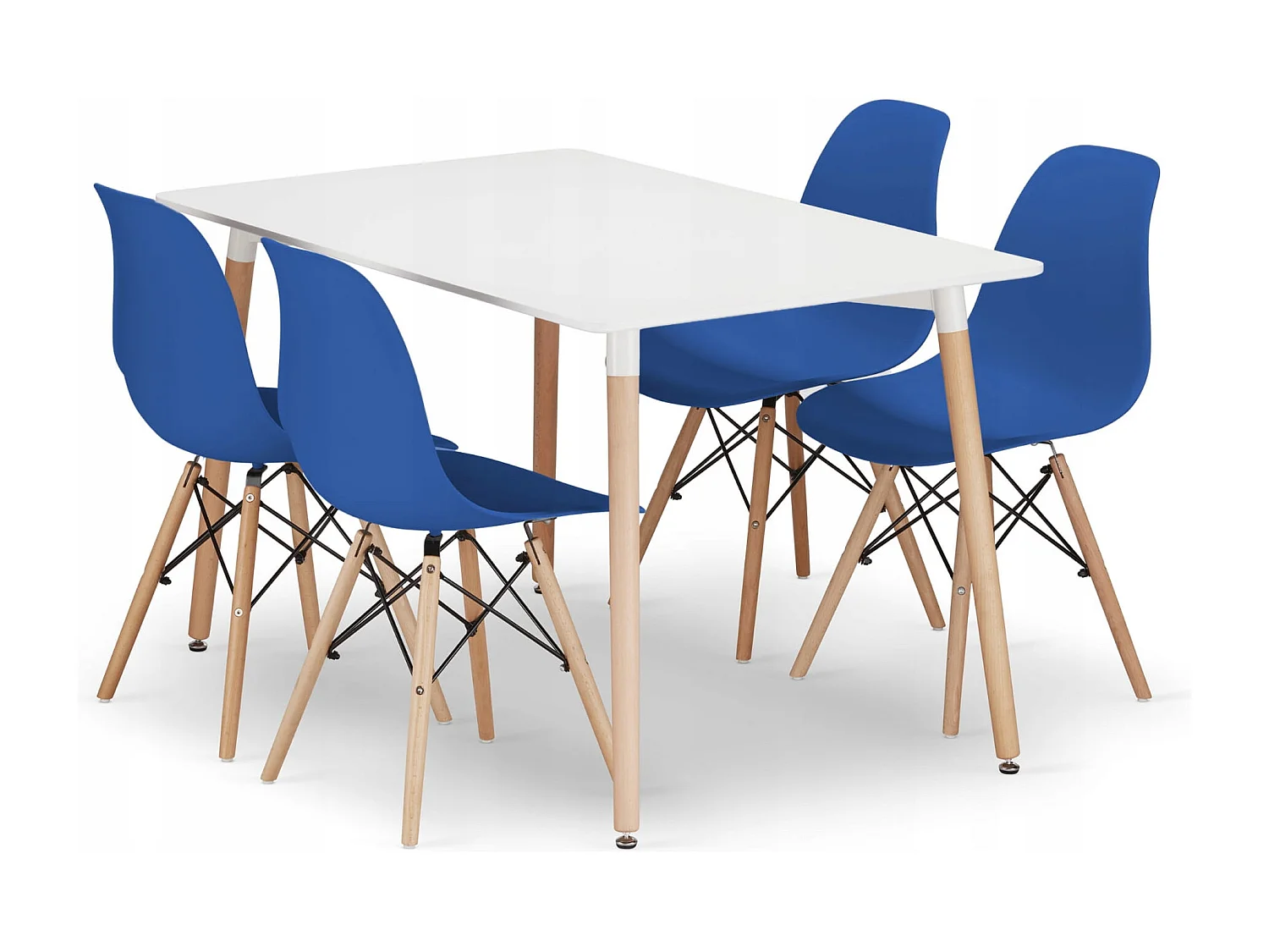 Valora YURO Rechteckiges Tischset Weiß und Blau für Esszimmer x4