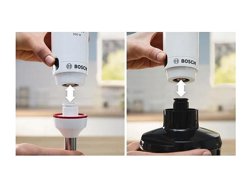 Mixeur plongeant - BOSCH - MSM4W221 - 600 W - 4 lames aiguiseés - Bol mélangeur - Mini hachoir - Fouet - Engrenage céramique