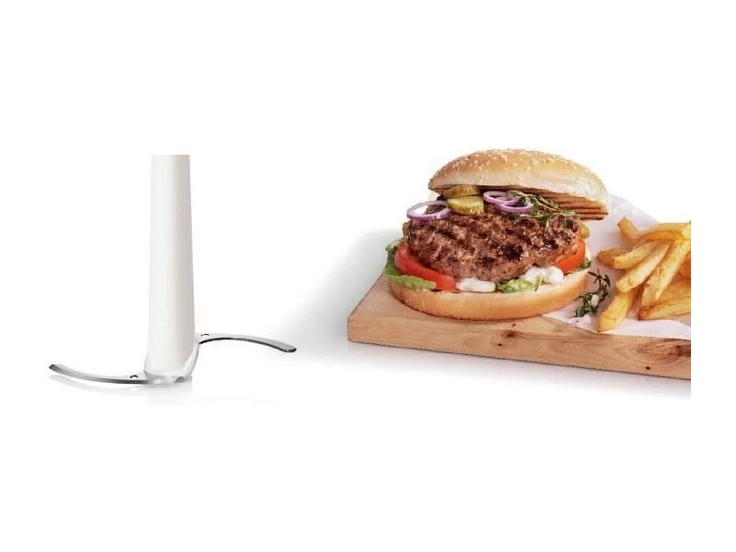 Mini-hachoir Bosch MMR08R2 400W Rouge et Gris avec Bol 0,8L, Couteau Inox et Fonction Pulse