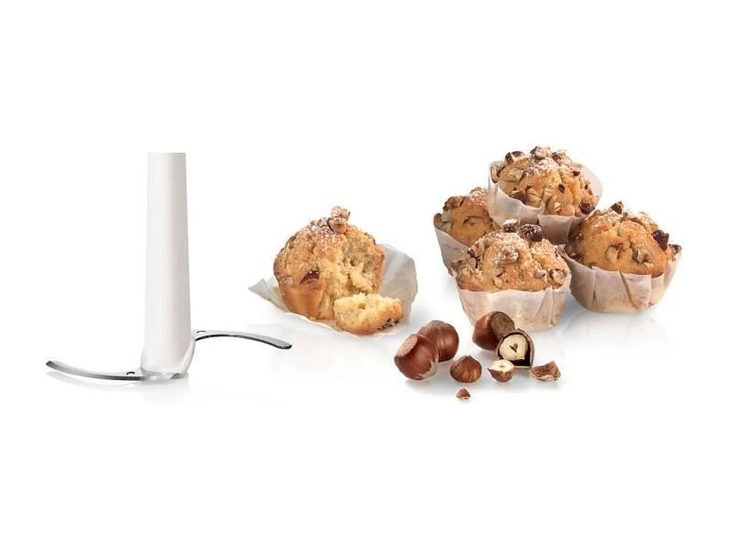 Mini-hachoir Bosch MMR08R2 400W Rouge et Gris avec Bol 0,8L, Couteau Inox et Fonction Pulse