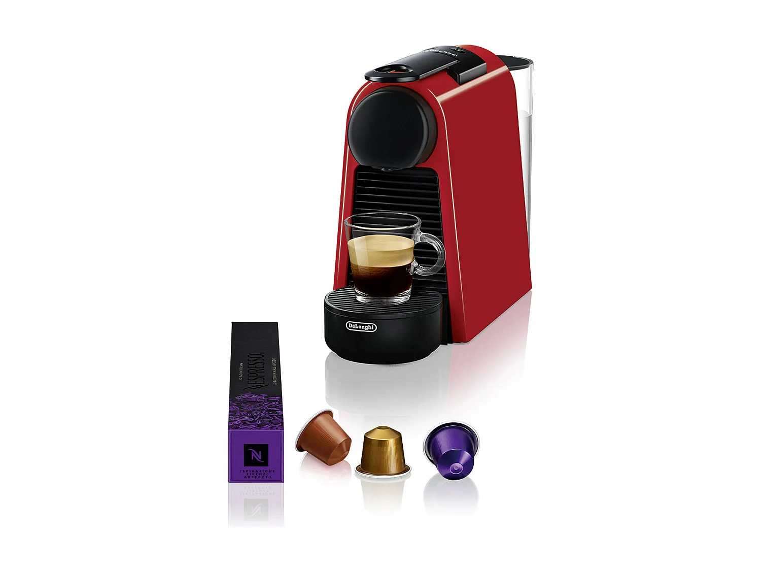 DeLonghi Coffeemachine Nespresso Inissia EN85 R DelonghiR Delonghi R red (EN85.R)