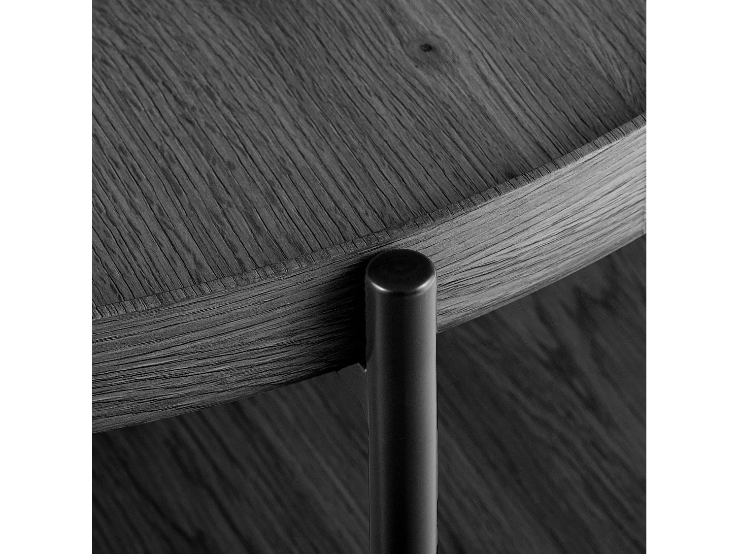 Table d'appoint - rond Ø 80 cm - Bois - Gris - Corbitan