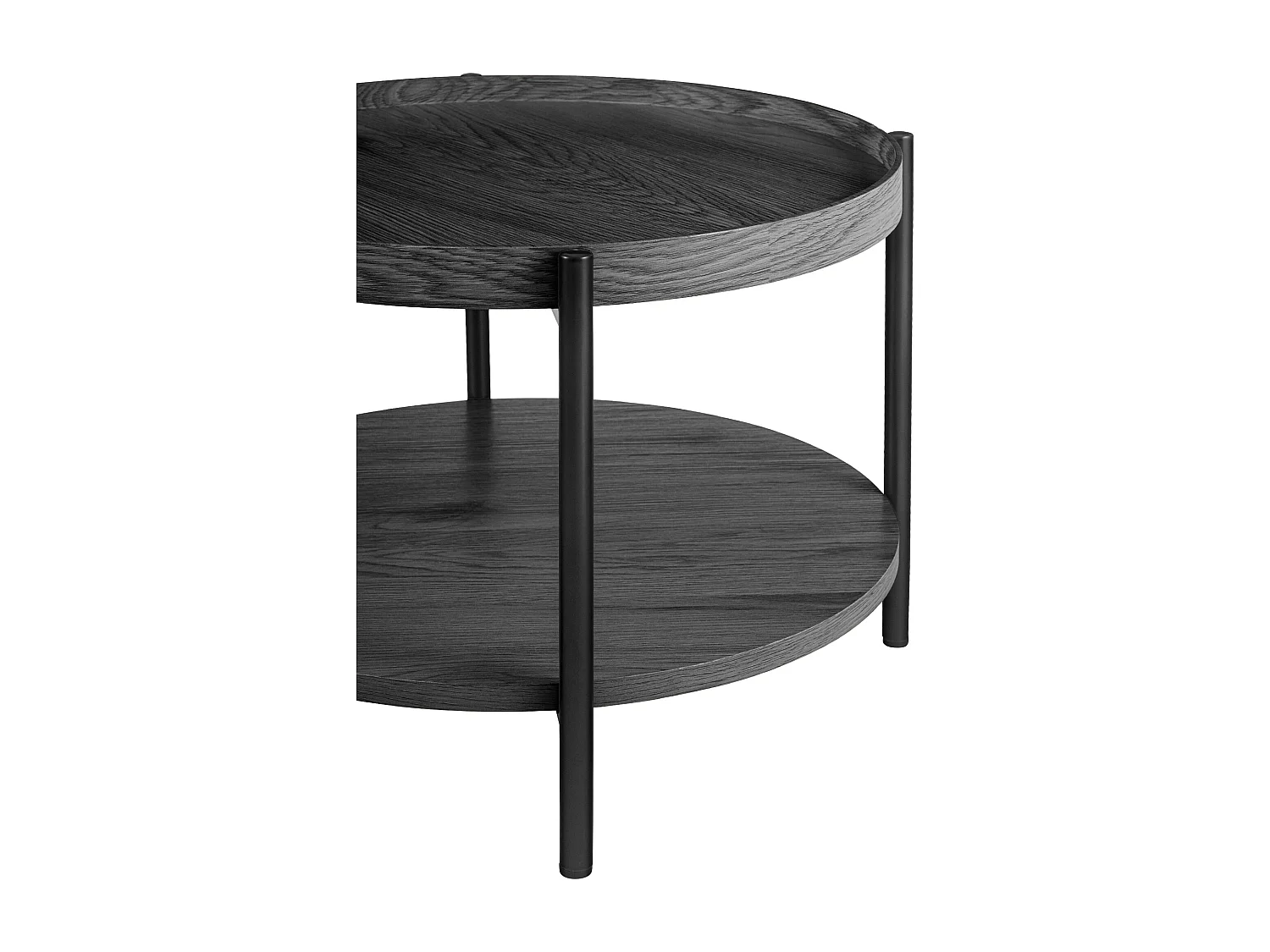 Table d'appoint - rond Ø 50 cm - Bois - Gris - Corbitan