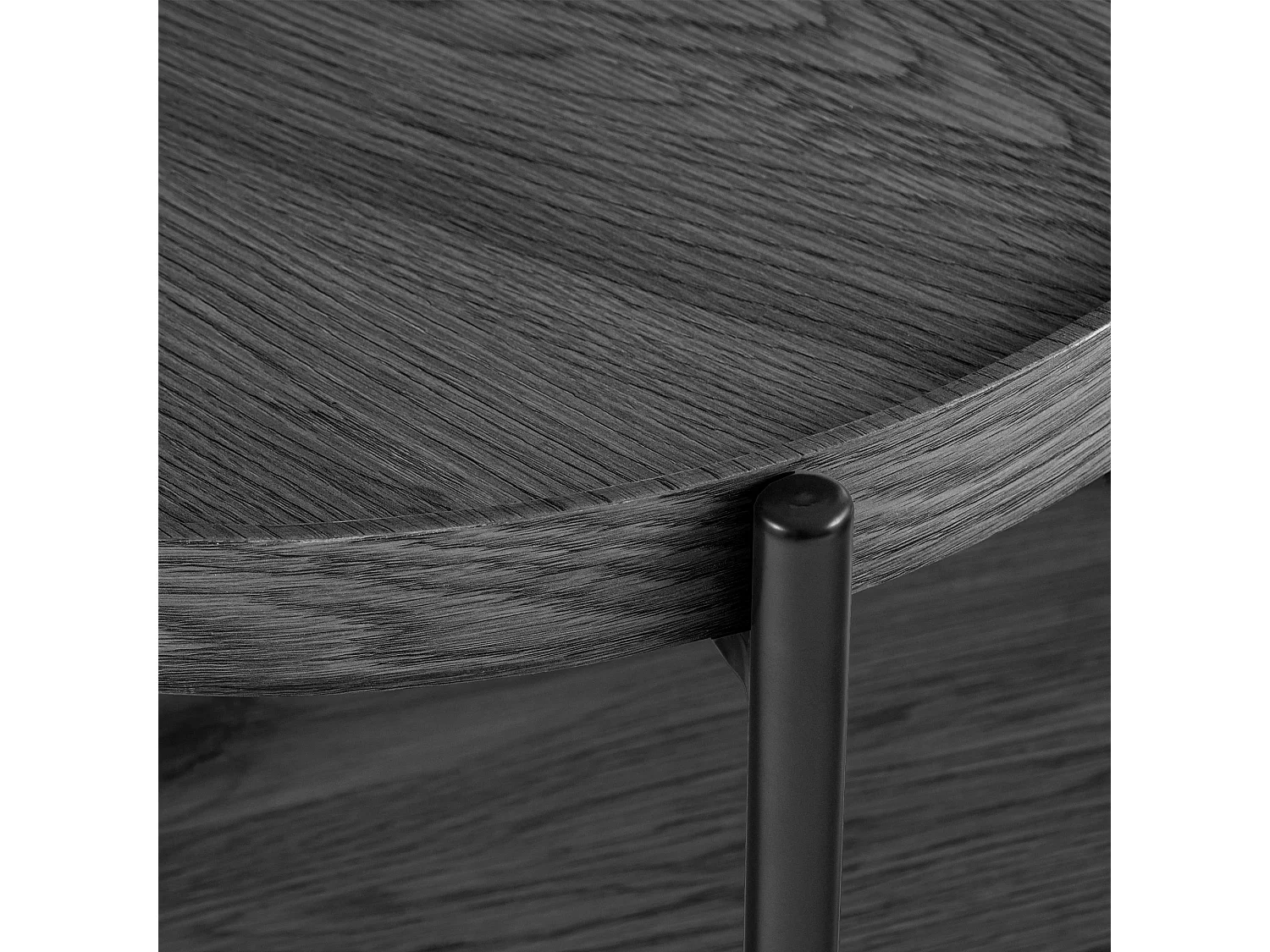 Table d'appoint - rond Ø 50 cm - Bois - Gris - Corbitan