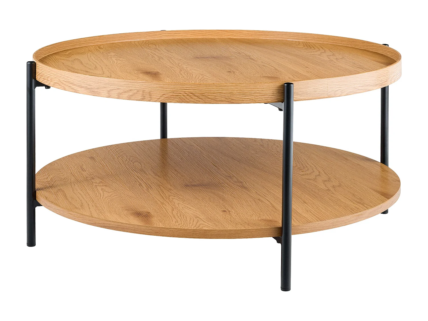 Table d'appoint - rond Ø 80 cm - Bois - Nature - Corbitan