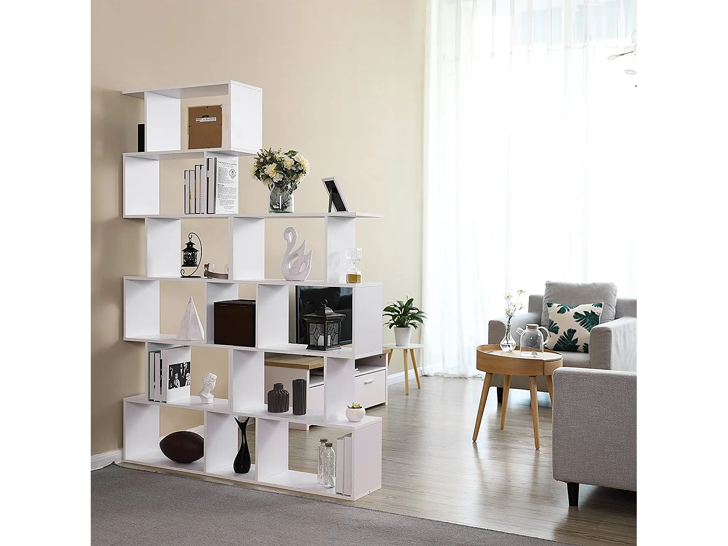 Półka Valora BOOKSHELF LBC61WT z białej melaminy do salonu