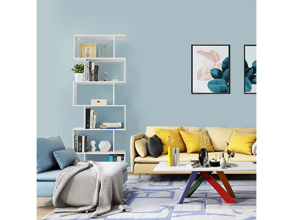 Półka Valora BOOKSHELF LBC61WT z białej melaminy do salonu