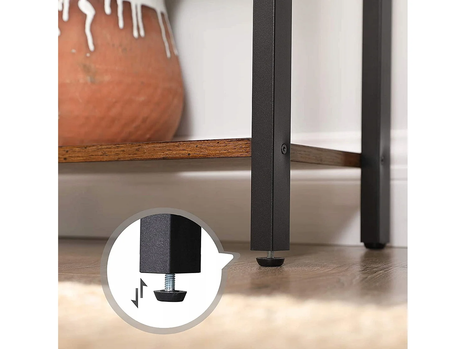 Valora SHELF CABINET Regał loft brązowy rustykalny 14 półek