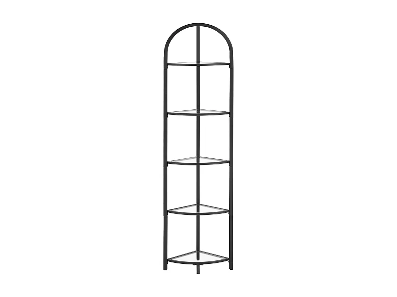 Półka szklana Valora BOOKCASE LGT810B61 w kolorze czarnym, w nowoczesnym stylu do salonu
