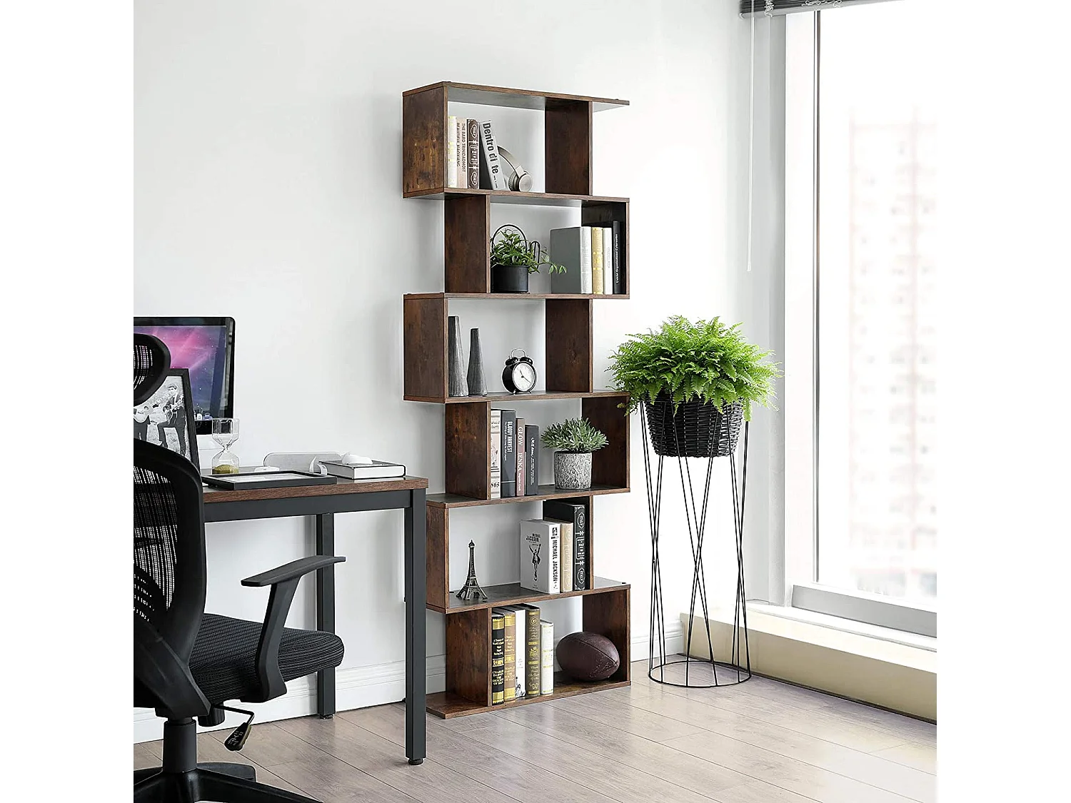 Półka na książki Valora LBC61BX Rustykalny brązowy melaminowany wiór