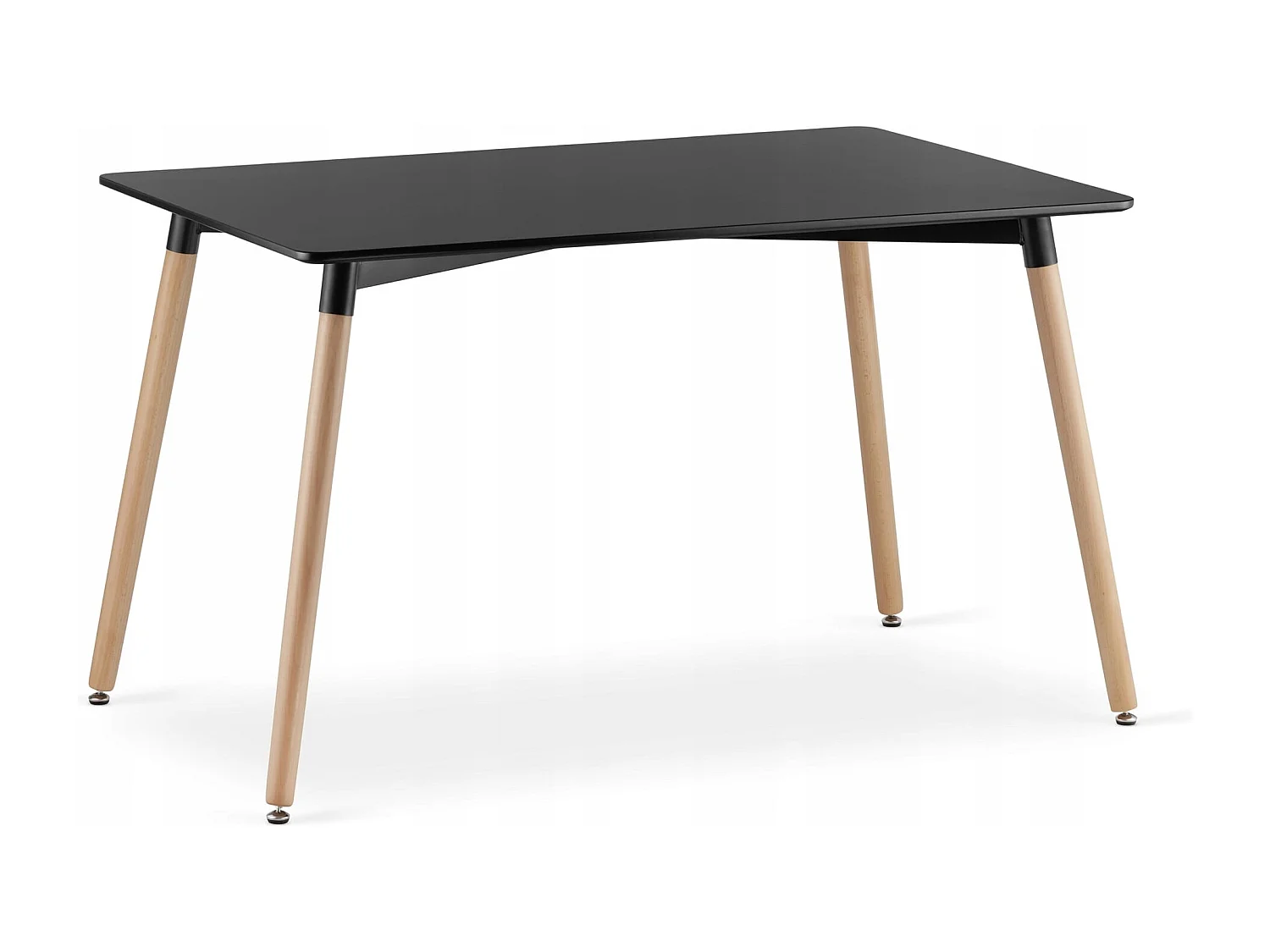 Valora YURO Set de Tables Rectangulaires Bois de Hêtre MDF Noir x4