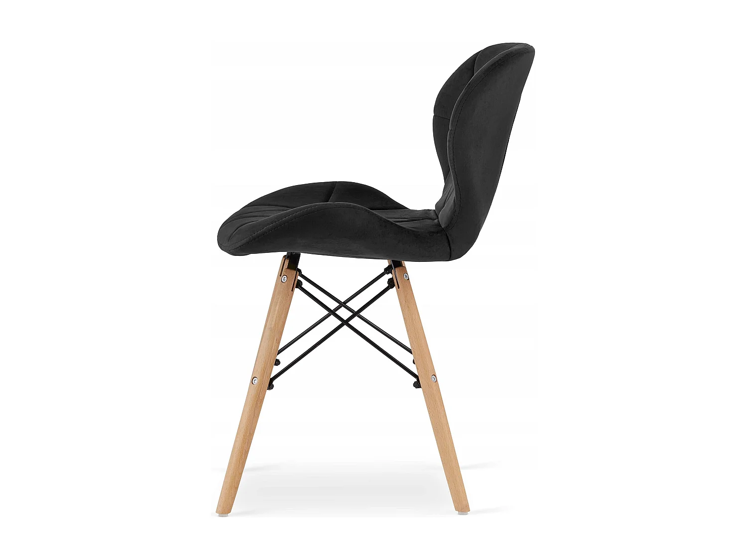 Valora YURO Set de Tables Rectangulaires Bois de Hêtre MDF Noir x4