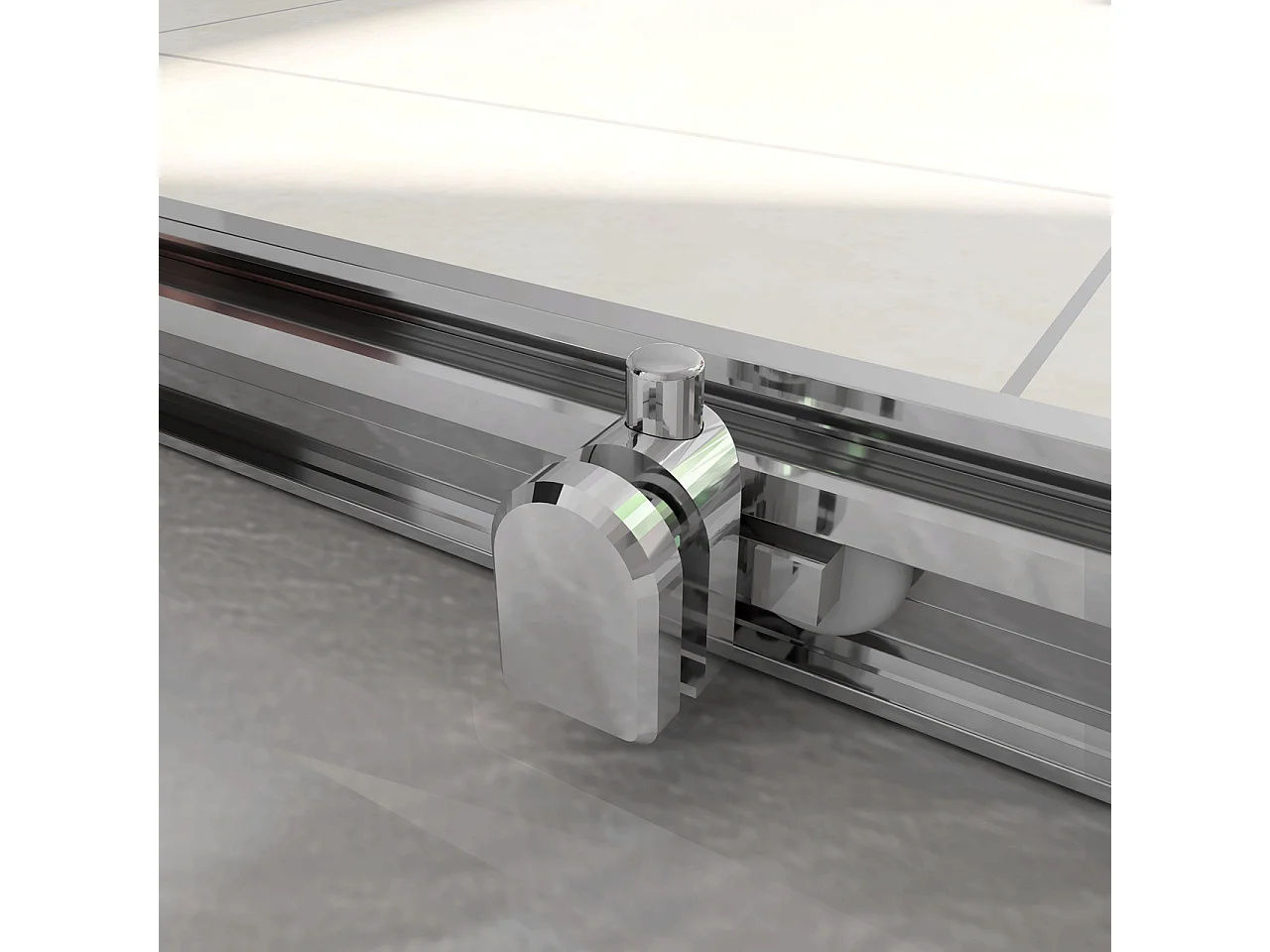 110x185 cm Porta Doccia Per Nicchia Anta Scorrevole Ingresso Laterale In Vetro Temperato 5mm Satinato Opaco