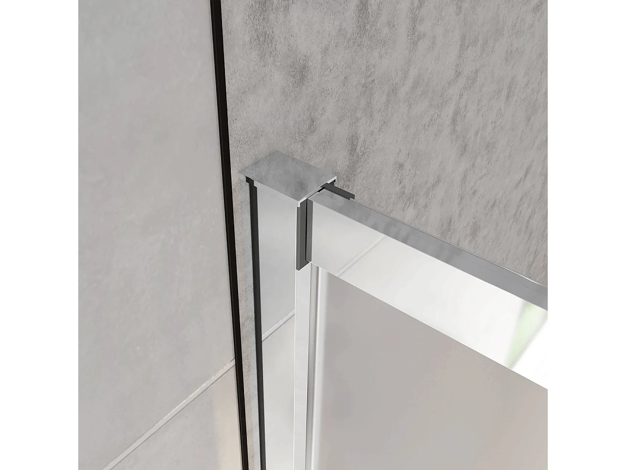 100x185 cm Porta Doccia Per Nicchia Anta Scorrevole Ingresso Laterale In Vetro Temperato 5mm Satinato Opaco