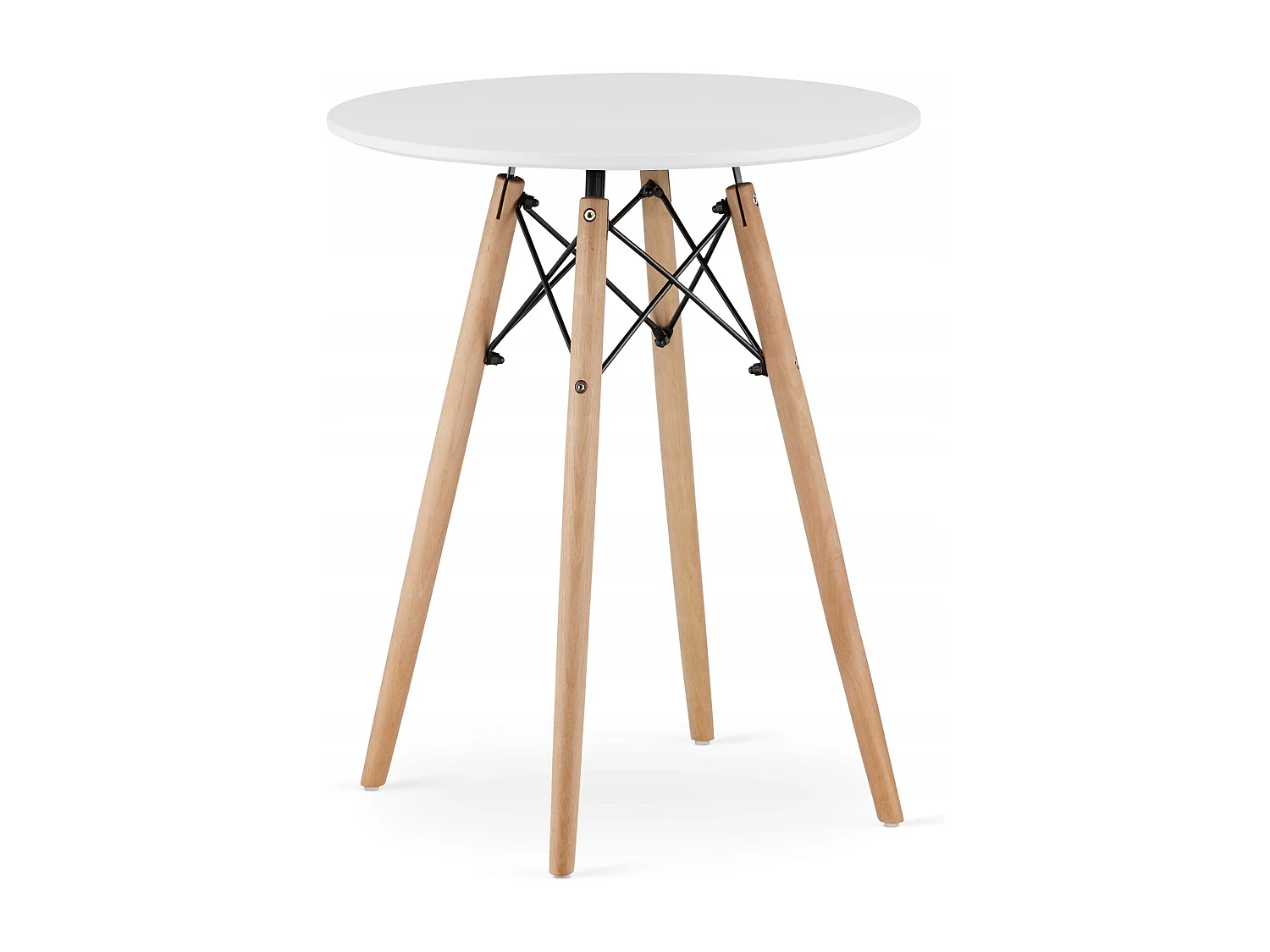 Ensemble de table Valora KOVA 60, blanc, rond, design moderne, pour salle à manger (x2)
