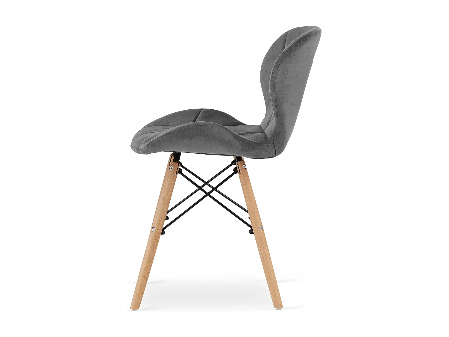 Ensemble Valora KOVA 80 Noir + 4 Chaises WAKO Grises