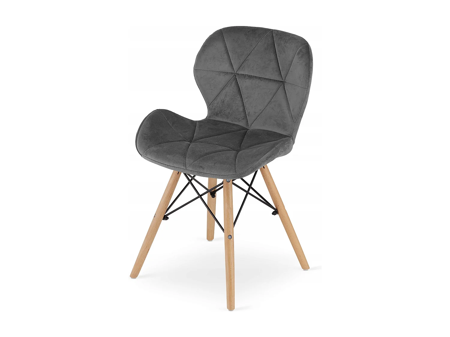 Ensemble Valora KOVA 80 Noir + 4 Chaises WAKO Grises