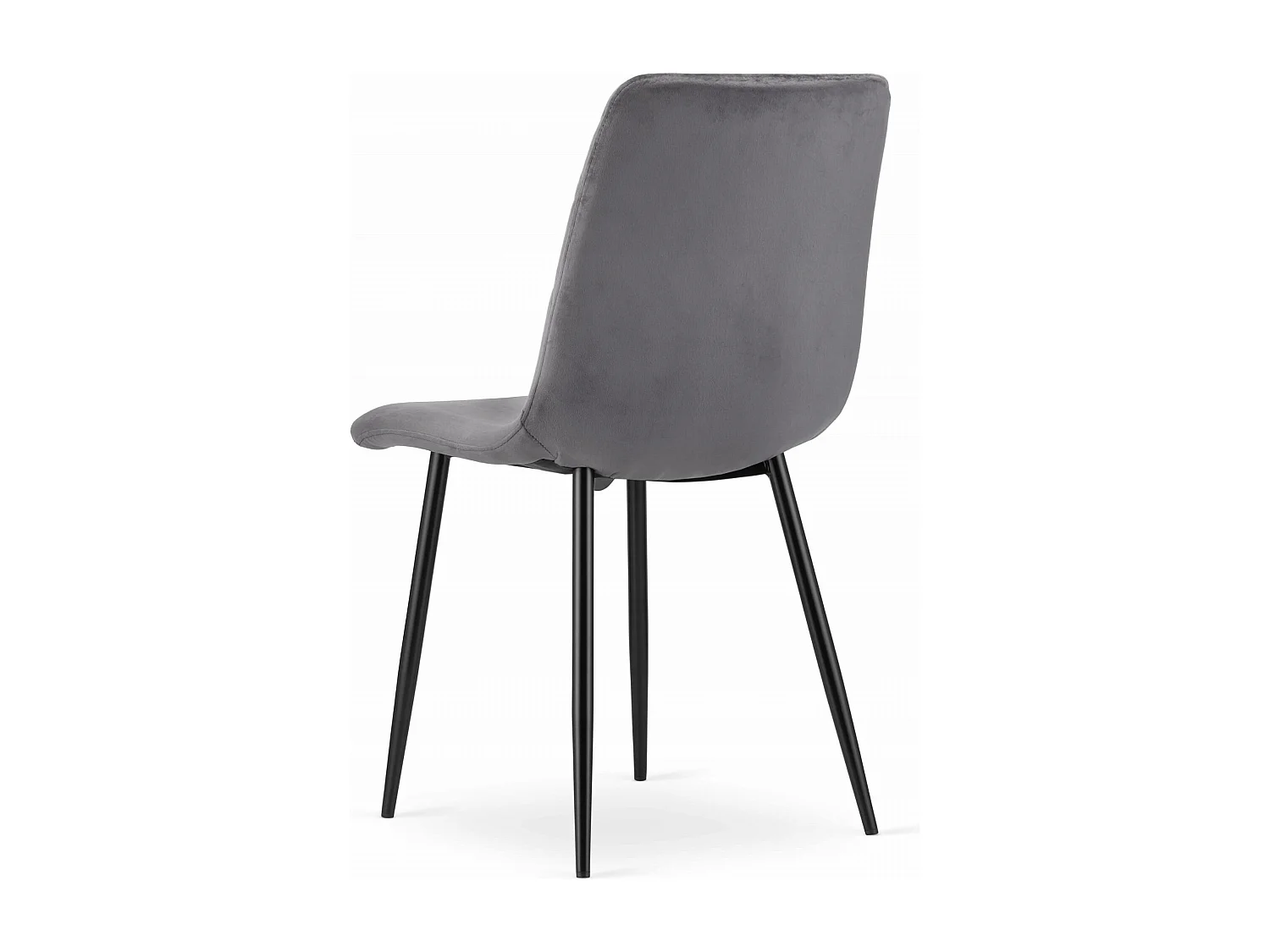 Ensemble Valora KOVA 80 Noir + 4 Chaises Turin Gris Foncé