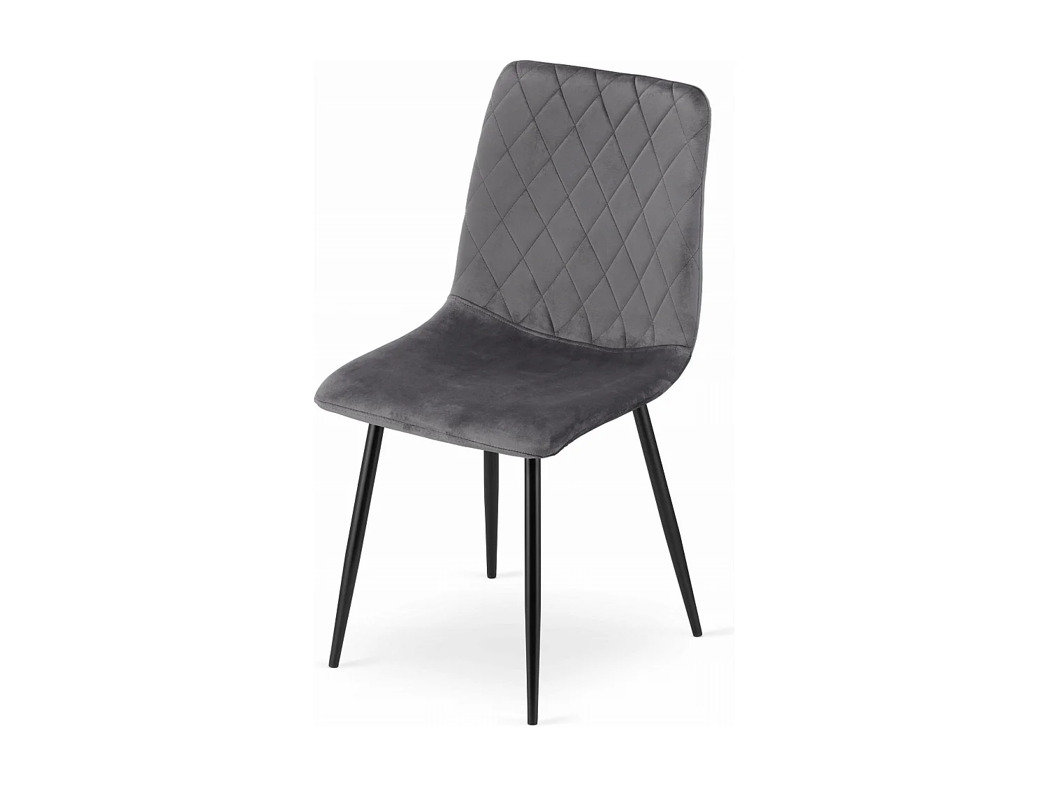 Ensemble Valora KOVA 80 Noir + 4 Chaises Turin Gris Foncé