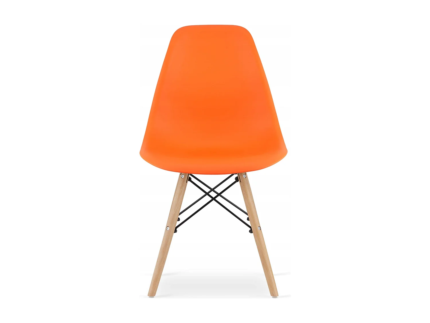 Ensemble table ronde Valora KOVA 60 en MDF blanc + 2 chaises OSAKA orange