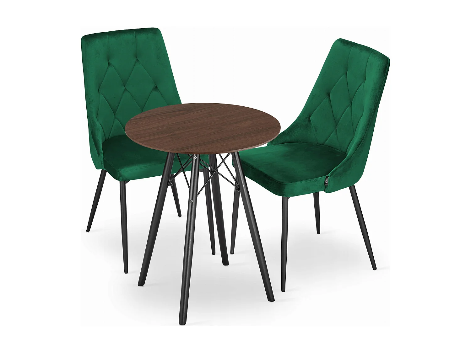 Ensemble de 2 tables Valora KOVA 60 en frêne, rondes, au design moderne