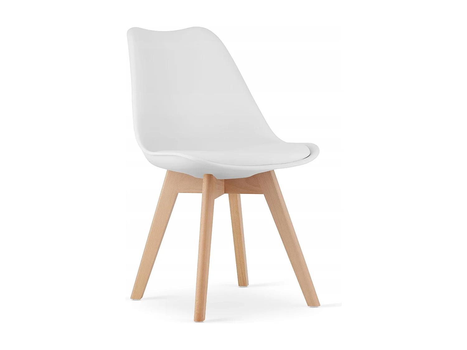 Ensemble Valora : table carrée 80x80 cm, chêne Sonoma + 4 chaises blanches RIKX