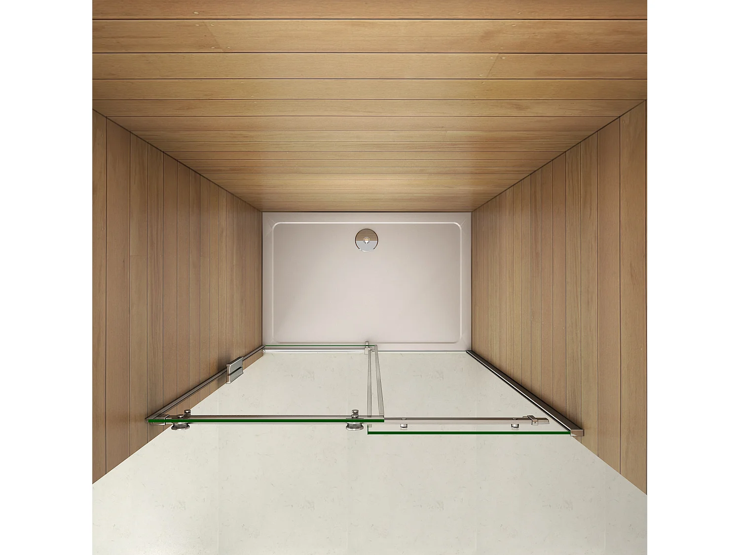 130x195 cm Porta Doccia Per Nicchia Anta Scorrevole Ingresso Laterale in Vetro 6 mm Temperato Trasparente Telai In Alluminio Cromato Lucido