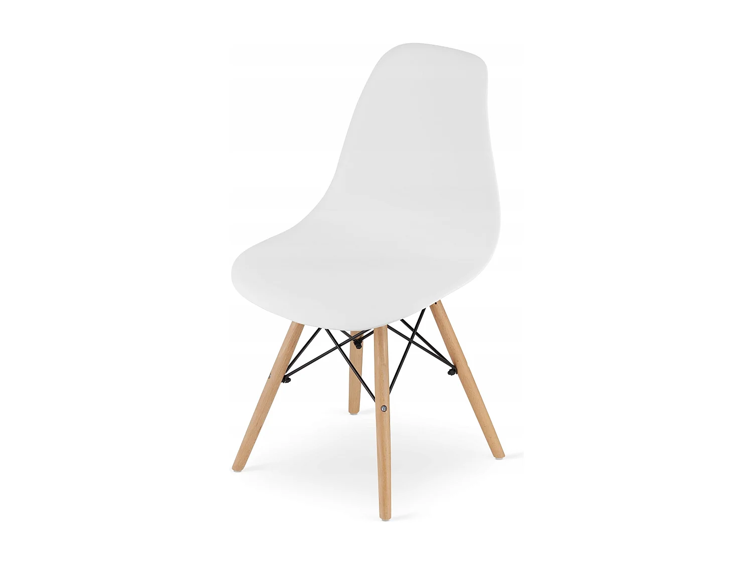 Ensemble Valora : table carrée 80x80 cm, chêne Sonoma + 4 chaises blanches Osaka