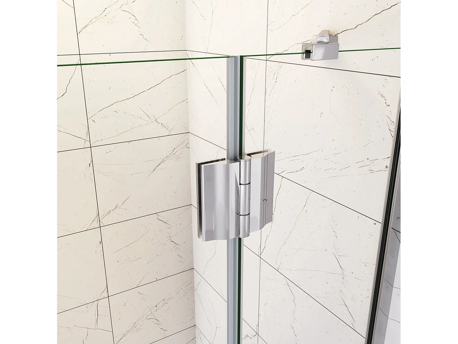 100x190 cm Porta Doccia Per Nicchia Apertura Battente in Vetro 8 mm Temperato Trasparente Anticalcare e Maniglione Porta Asciugamani Barra Stabilizzatrice