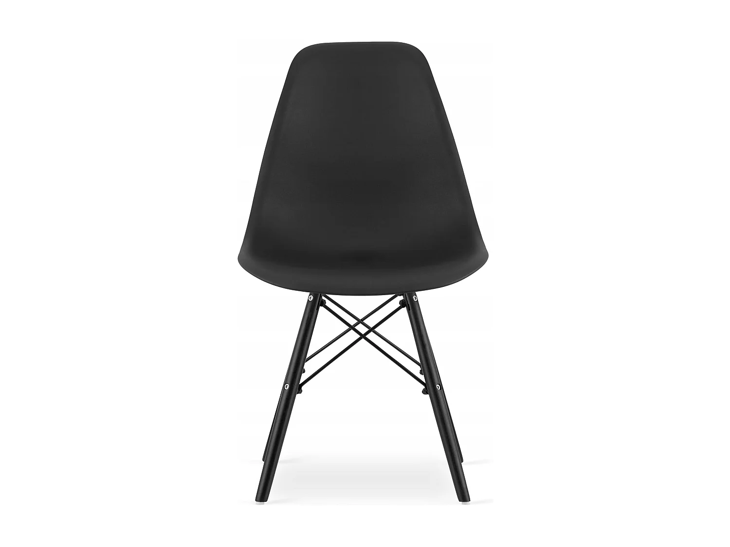 Ensemble table ronde Valora KOVA 80, chaises frêne et noires pour salle à manger (x4)