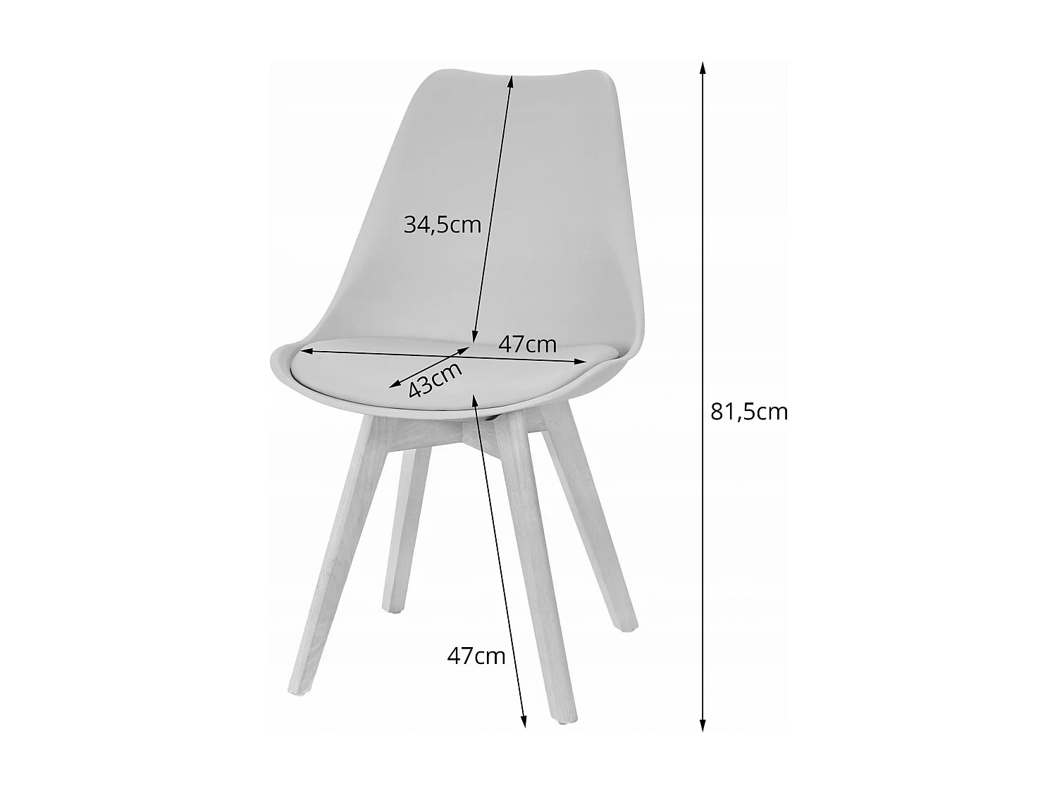 Ensemble Valora : table rectangulaire Yuro 120x80 blanche + 4 chaises grises