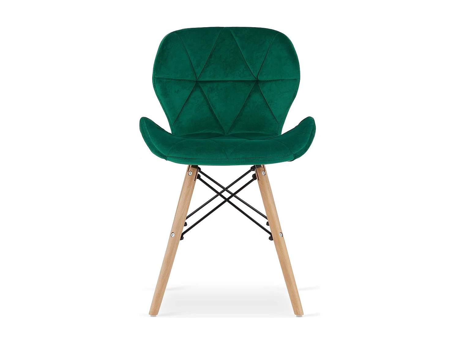 Valora YURO Table MDF blanc pieds hêtre salle à manger (x4)