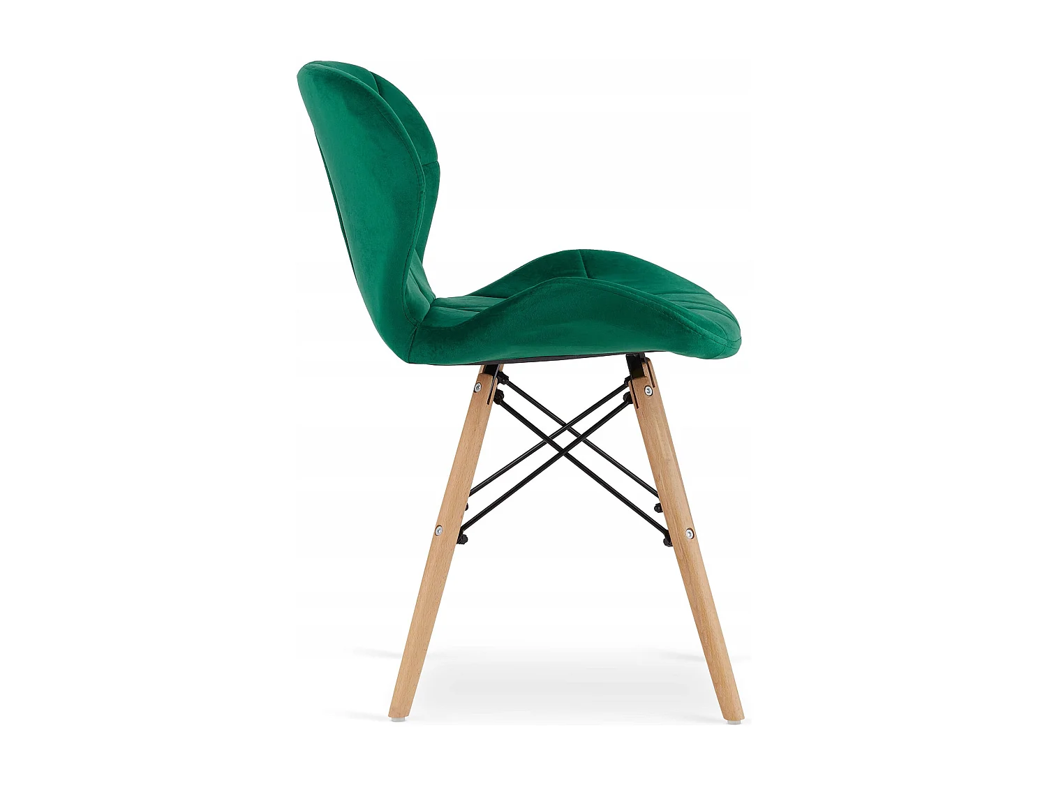 Valora YURO Table MDF blanc pieds hêtre salle à manger (x4)