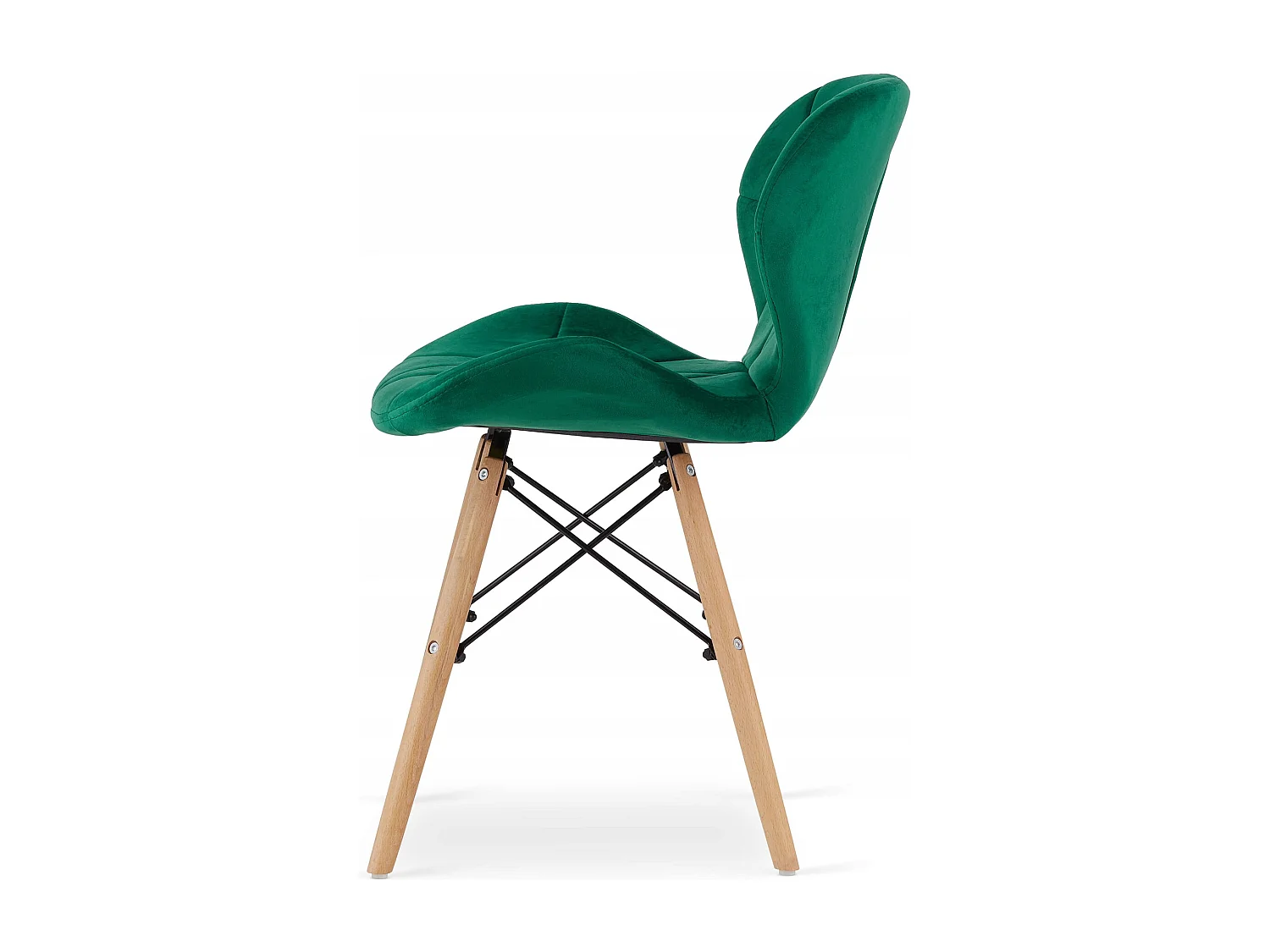 Valora YURO Table MDF blanc pieds hêtre salle à manger (x4)