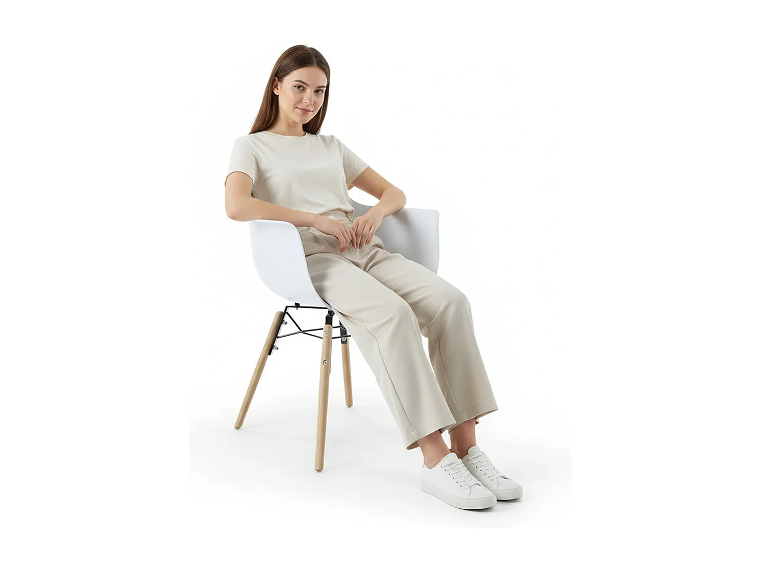 Chaise de Salle à Manger - Design Scandinave - Pieds en Bois - Lot de 2 - Nordika Noir