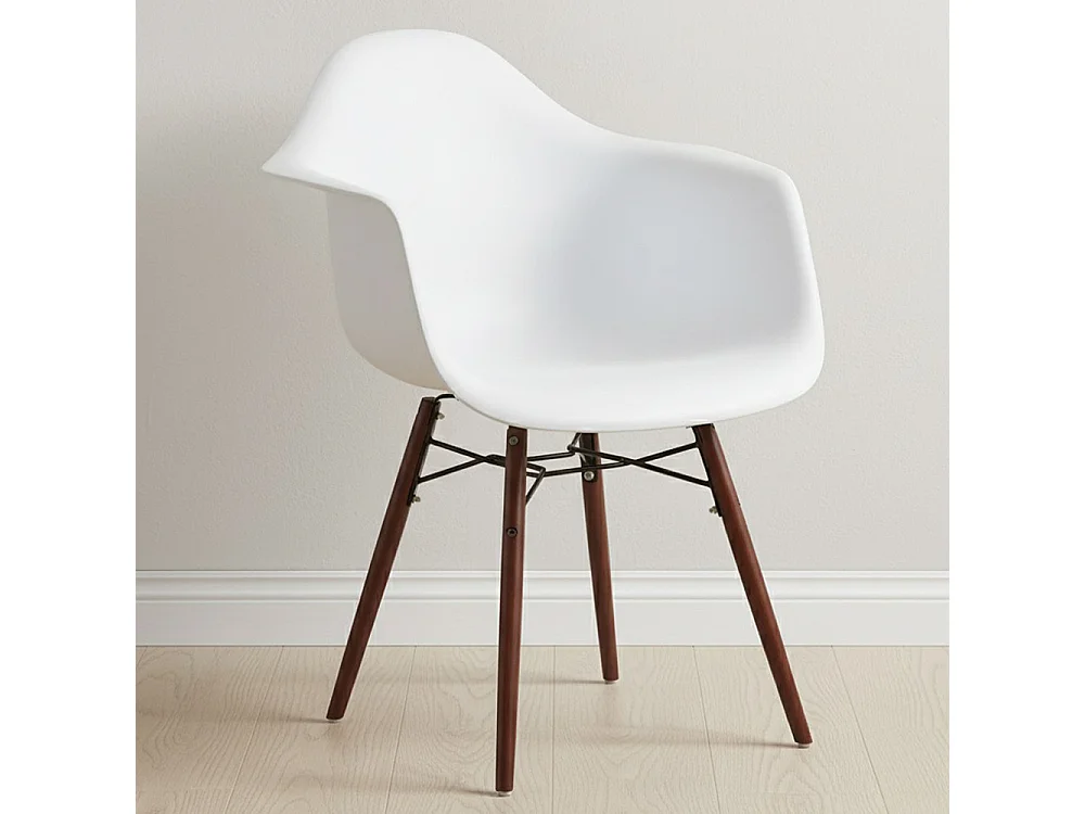 Chaise de salle à manger - Design scandinave - Pieds en bois foncé - Nordika Rose
