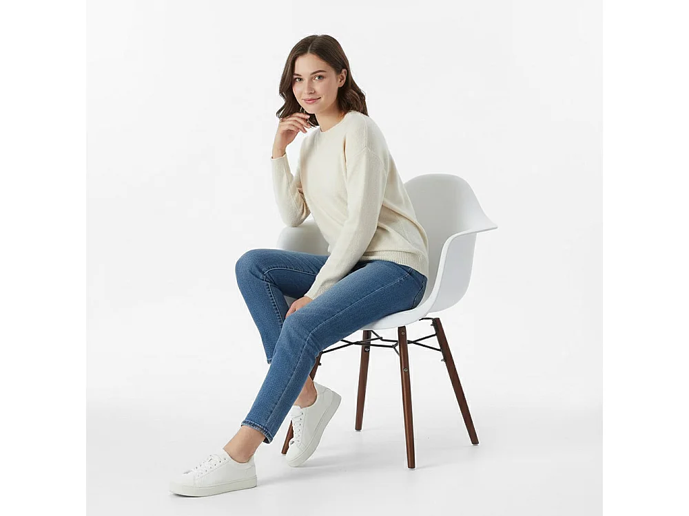 Chaise de salle à manger - Design scandinave - Pieds en bois foncé - Nordika Rose